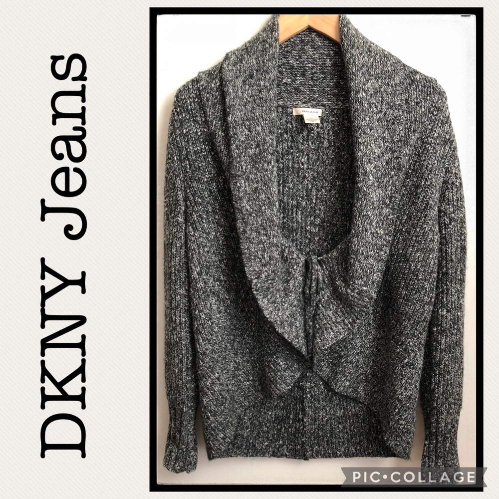 DKNY Jeans Black Single Tie Cardigan♥️